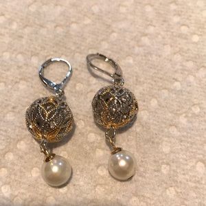 Rhodium/18kGold Plated Earrings